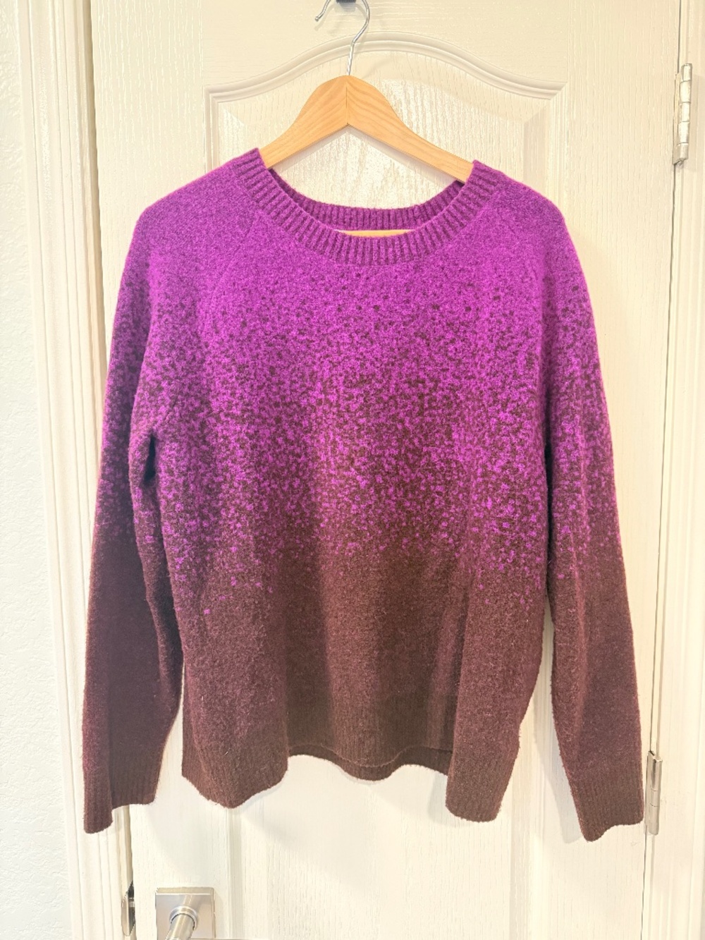 Athleta Hawthorn Textured Ombre Crew Neck Sweater